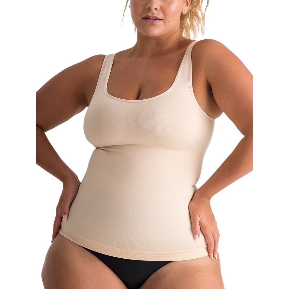 Shapermint Plus Sz 3XL Tank Top Shapwear Beige Seamless Tummy Waist Shaping‎ 281